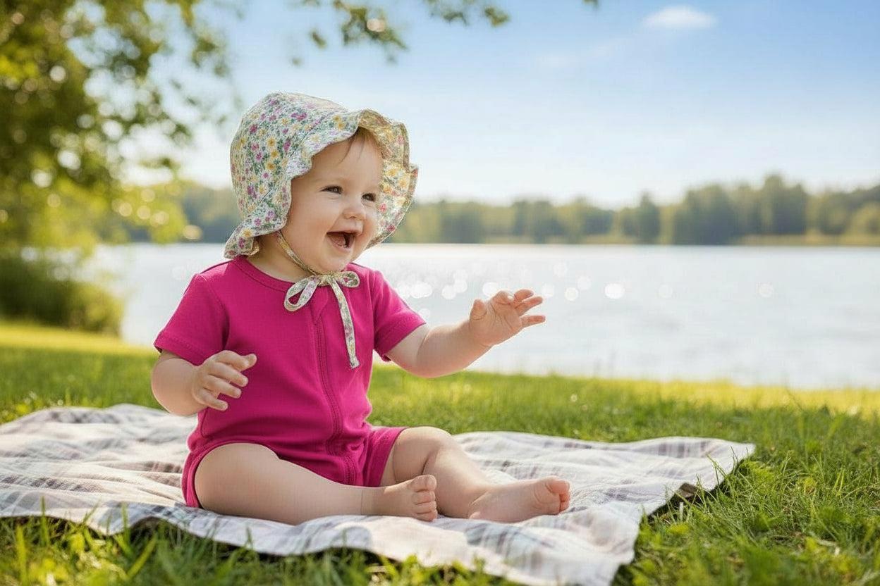 The Shortie - Bamboo Sleep + Play Rompers