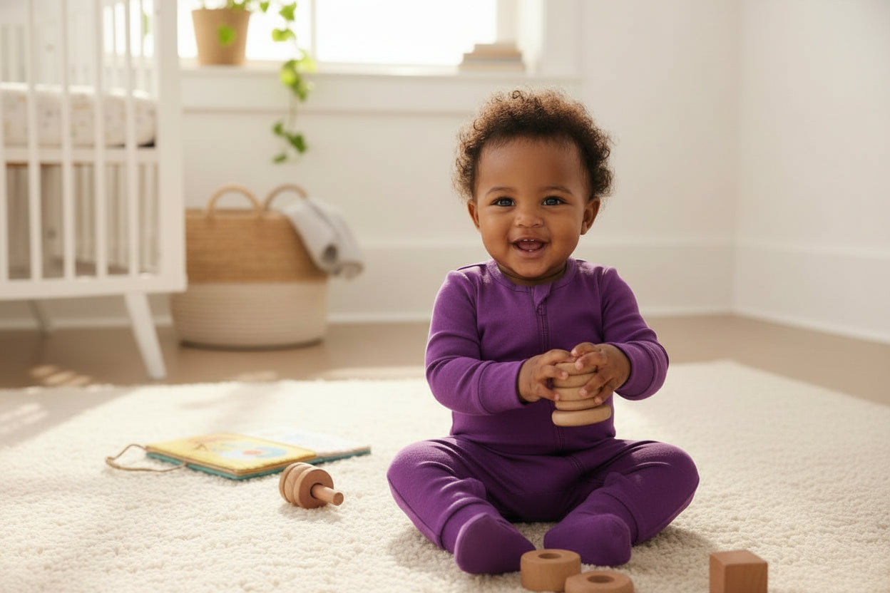 Long Sleeve Bamboo Sleep + Play Rompers