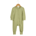 Long Sleeve Bamboo Sleep + Play Romper - Moss