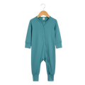 Long Sleeve Bamboo Sleep + Play Romper - Rain