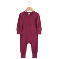 Long Sleeve Bamboo Sleep + Play Romper - Merlot