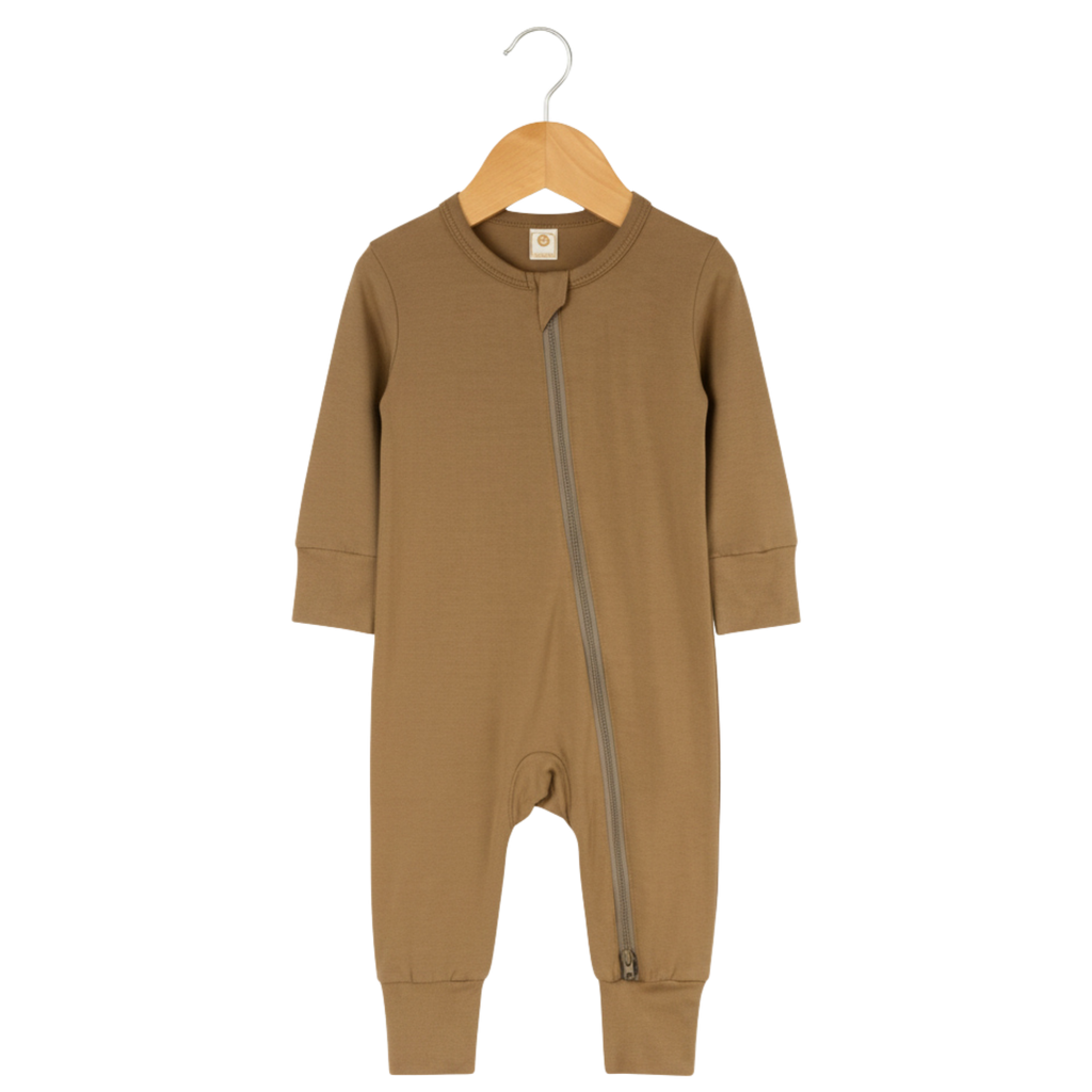 Long Sleeve Bamboo Sleep + Play Romper - Garden