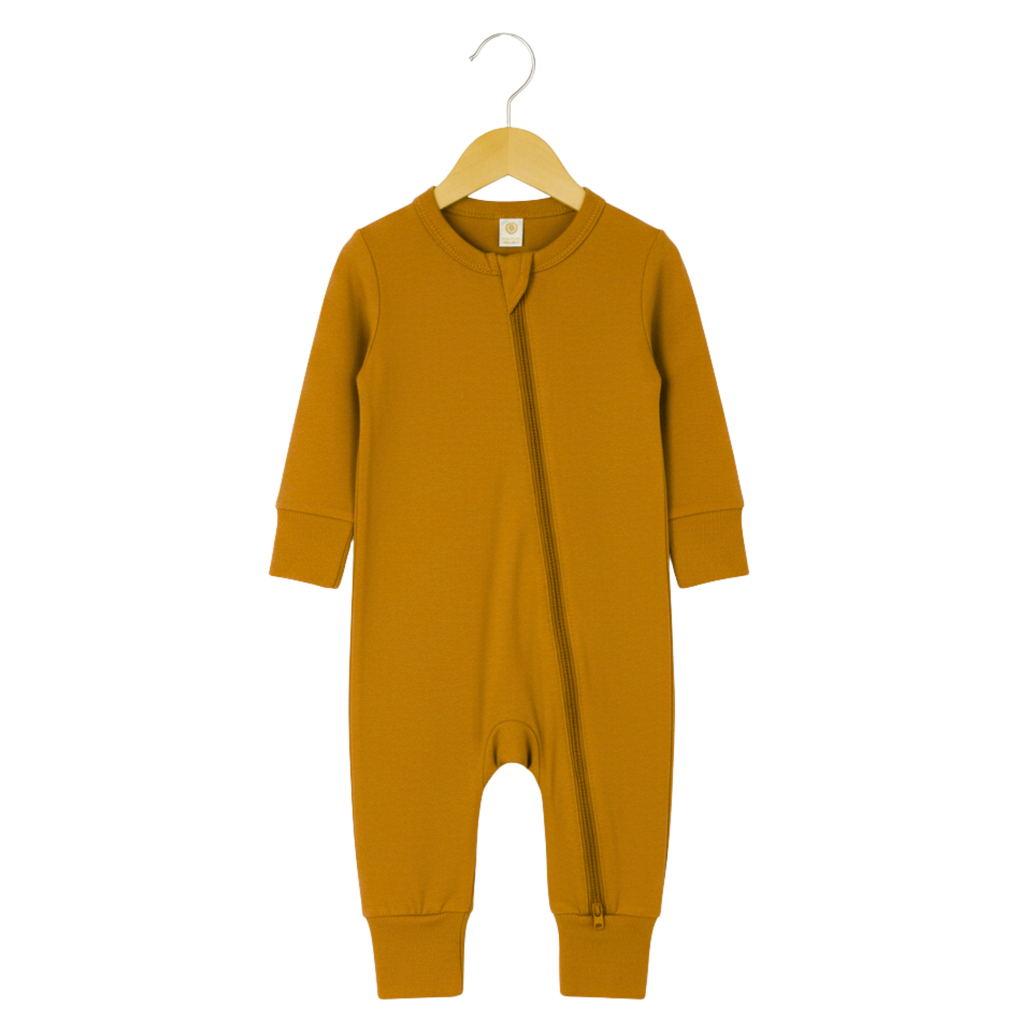 Long Sleeve Bamboo Sleep + Play Romper - Sun