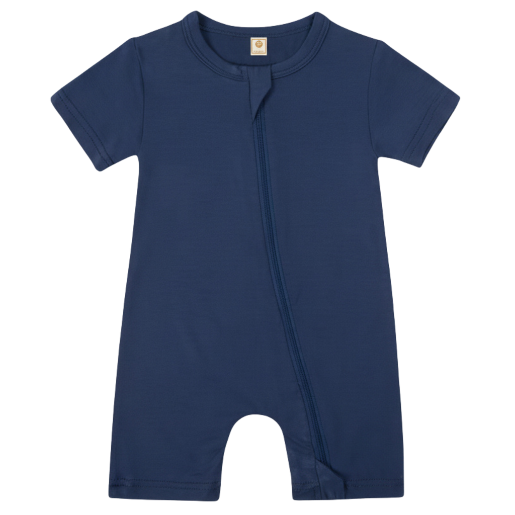 The Shortie - Bamboo Sleep + Play Romper - Captain