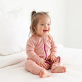 🧁 Dusty Pink - Parade Organics - Long Sleeve Zip Romper