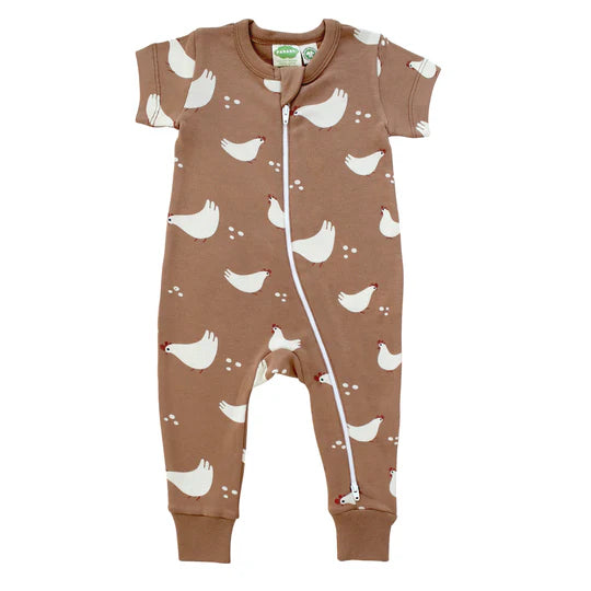 🐣 Chickens - Parade Organics - Short Sleeve Romper