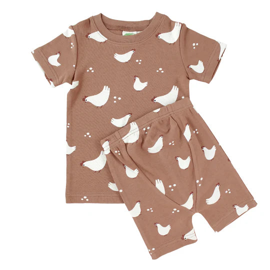 🐣 Chickens - Parade Organics - "My Jammies" Organic Kids Pajamas- Short