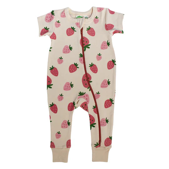🍓 Strawberries - Parade Organics - Short Sleeve Romper