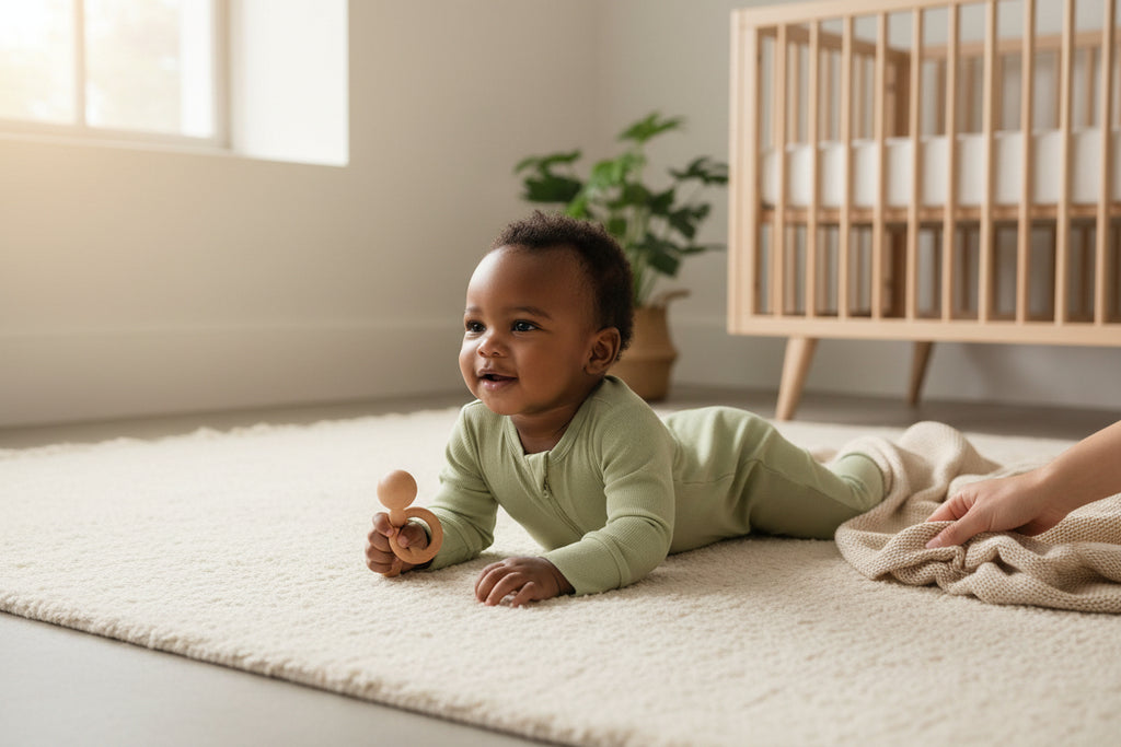 Long Sleeve Bamboo Sleep + Play Romper - Moss